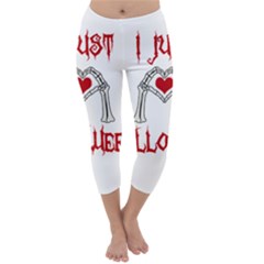 I Just Love Halloween Capri Winter Leggings  by Valentinaart