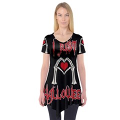 I Just Love Halloween Short Sleeve Tunic  by Valentinaart