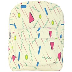 Background  With Lines Triangles Full Print Backpack