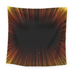 Colorful Light Ray Border Animation Loop Orange Motion Background Space Square Tapestry (large) by Mariart