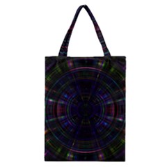 Psychic Color Circle Abstract Dark Rainbow Pattern Wallpaper Classic Tote Bag by Mariart