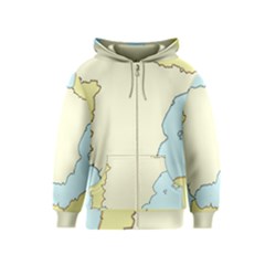 Spain Map Modern Kids  Zipper Hoodie by Mariart