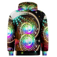 Space Star Planet Light Galaxy Moon Men s Zipper Hoodie by Mariart