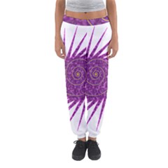 Spiral Purple Star Polka Women s Jogger Sweatpants by Mariart