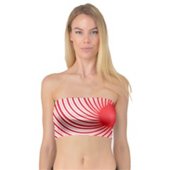 Spiral Red Polka Star Bandeau Top by Mariart