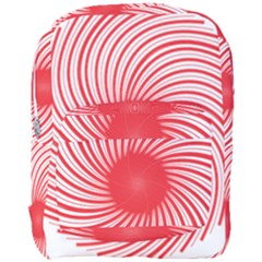 Spiral Red Polka Star Full Print Backpack by Mariart