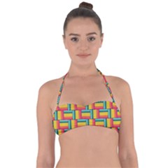 Soft Spheres Pattern Halter Bandeau Bikini Top by linceazul