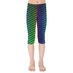 Digitally Created Halftone Dots Abstract Background Design Kids  Capri Leggings 