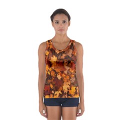 Fall Foliage Autumn Leaves October Sport Tank Top  by Nexatart