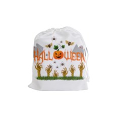 Halloween Drawstring Pouches (medium)  by Valentinaart