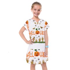 Halloween Kids  Drop Waist Dress by Valentinaart