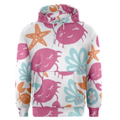 Animals Sea Flower Tropical Crab Men s Pullover Hoodie by Mariart