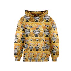 Amfora Leaf Yellow Flower Kids  Pullover Hoodie by Mariart