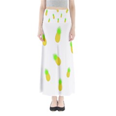 Cute Pineapple Fruite Yellow Green Full Length Maxi Skirt