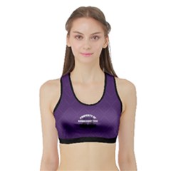 Purple Property Of Rawai Sports Bra With Border by RawaiGear