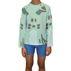 Lineless Background For Minty Wildlife Monster Kids  Long Sleeve Swimwear by Mariart