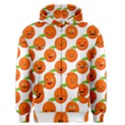 Seamless Background Orange Emotions Illustration Face Smile  Mask Fruits Men s Zipper Hoodie View1