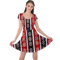 Folklore Pattern Cap Sleeve Dress by Valentinaart