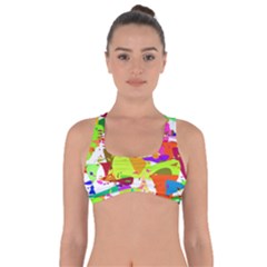 Colorful Shapes On A White Background                                 Got No Strings Sports Bra