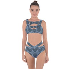 Oriental Pattern Bandaged Up Bikini Set 