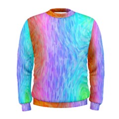 Aurora Rainbow Orange Pink Purple Blue Green Colorfull Men s Sweatshirt by Mariart