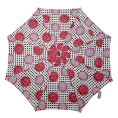 Fruit Patterns Bouffants Broken Hearts Dragon Polka Dots Red Black Hook Handle Umbrellas (medium) by Mariart