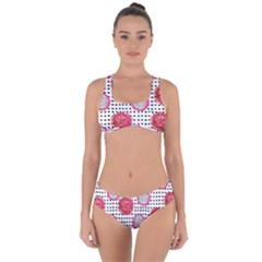 Fruit Patterns Bouffants Broken Hearts Dragon Polka Dots Red Black Criss Cross Bikini Set by Mariart