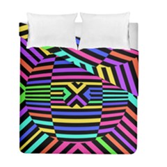 Optical Illusion Line Wave Chevron Rainbow Colorfull Duvet Cover Double Side (full/ Double Size) by Mariart