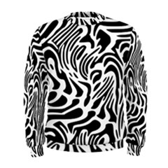 Psychedelic Zebra Black White Line Men s Sweatshirt