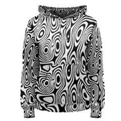 Psychedelic Zebra Black White Women s Pullover Hoodie by Mariart