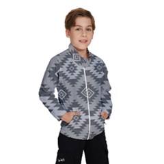 Triangle Wave Chevron Grey Sign Star Wind Breaker (kids) by Mariart