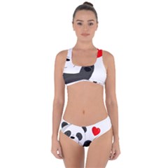 Cute Panda Criss Cross Bikini Set