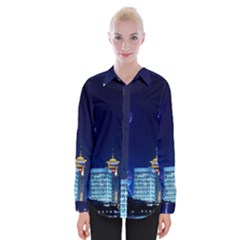 Shanghai Oriental Pearl Tv Tower Womens Long Sleeve Shirt