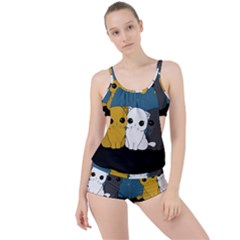 Cute Cats Boyleg Tankini Set 