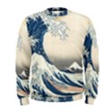 The Classic Japanese Great Wave off Kanagawa by Hokusai Men s Sweatshirt View1