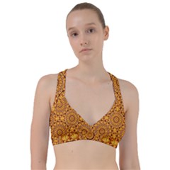 Golden Mandalas Pattern Sweetheart Sports Bra