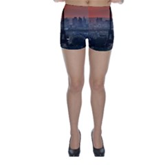 Paris France French Eiffel Tower Skinny Shorts by Nexatart