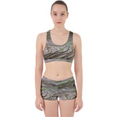 Rice Fields Terraced Terrace Work It Out Sports Bra Set