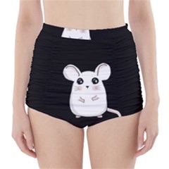 Cute Mouse High-waisted Bikini Bottoms by Valentinaart