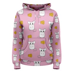 Cute Mouse Pattern Women s Pullover Hoodie by Valentinaart