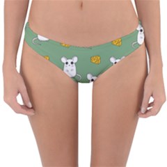 Cute Mouse Pattern Reversible Hipster Bikini Bottoms by Valentinaart