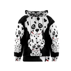 Cute Dalmatian Puppy  Kids  Zipper Hoodie by Valentinaart