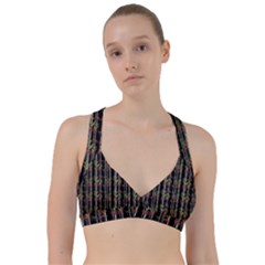 Bamboo Pattern Sweetheart Sports Bra