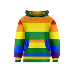 Pride Flag Kids  Pullover Hoodie by Valentinaart