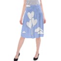 Clouds Sky Air Balloons Heart Blue Midi Beach Skirt View1