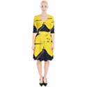 Man Mountain Moon Yellow Sky Wrap Up Cocktail Dress View1