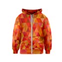 Red Hot Triangle Tile Mosaic Kids  Zipper Hoodie View1