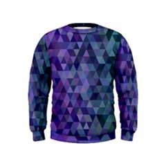 Triangle Tile Mosaic Pattern Kids  Sweatshirt by Nexatart