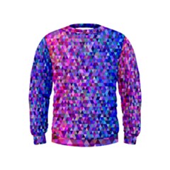 Triangle Tile Mosaic Pattern Kids  Sweatshirt