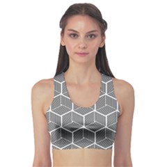 Cube Pattern Cube Seamless Repeat Sports Bra by Nexatart